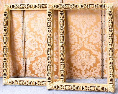 Lot 489 - A pair of modern giltwood carved and pierced...