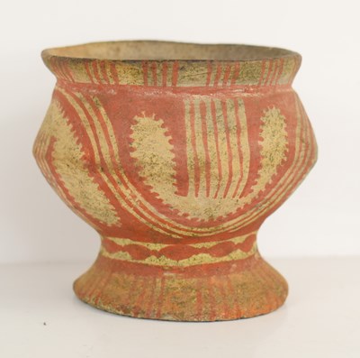 Lot 37 - A Thai pottery urn shaped vessel, possibly Ban...