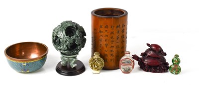 Lot 261 - A group of Chinese collectables comprising a...