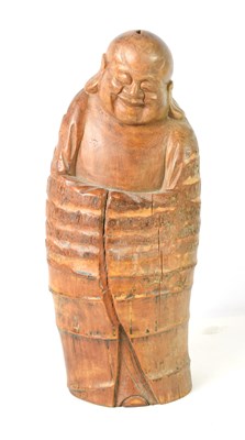 Lot 146 - A Chinese carved bamboo figure of a standing...