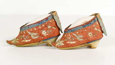 Lot 162 - A pair of 19th century Chinese lotus shoes,...