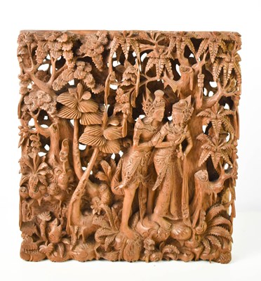 Lot 149 - An intricate Balinese carving, depicting a...