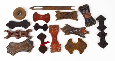 Lot 178 - A selection of 19th century treen silk winders,...