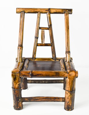 Lot 136 - A Chinese miniature or child's chair, of bent...