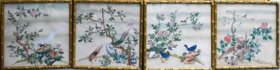 Lot 223 - A set of four Chinese watercolours depicting...