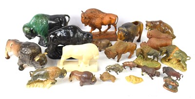 Lot 247 - A collection of resin and ceramic buffalo...