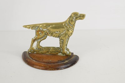 Lot 252 - A Victorian brass ornament of a Labrador or...