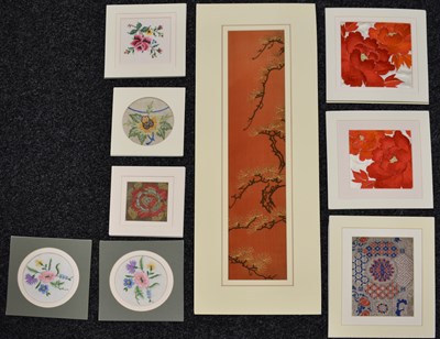 Lot 217 - A group of Oriental textiles comprising an...