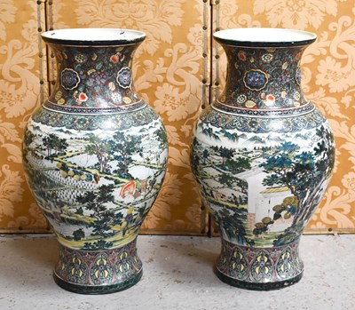 Lot 45 - A large and impressive pair of Chinese floor...