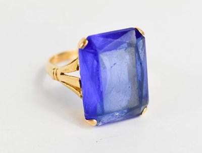 Lot 8 - A 22ct gold and paste cocktail dress ring, set...