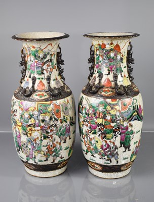 Lot 148 - A pair of 19th century Chinese crackle glazed...