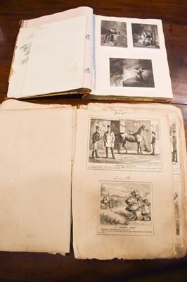 Lot 283 - Two 19th century scrapbooks, comprising one...