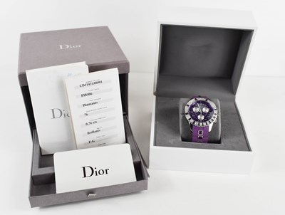 Lot 288 - A Ladies Dior wristwatch, set with seventy six...