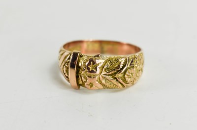 Lot 99 - A Victorian style 9ct gold ring in the form of...