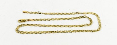 Lot 124 - A 9ct gold double curb-link neck chain, with...