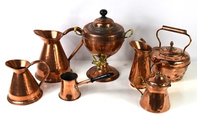 Lot 322 - A group of copper ware to include to include a...