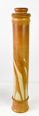 Lot 136 - A Studio Pottery tall cylindrical jar and...