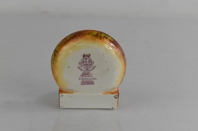 Lot 35 - A Royal Worcester porcelain matchbox holder,...