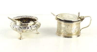 Lot 328 - A Victorian silver mustard pot and spoon, the...