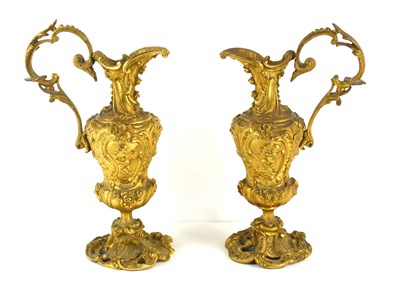 Lot 329 - A pair of 19th century French ormolu bronze...