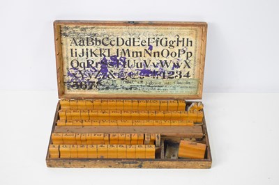 Lot 360 - An alphabetical and numerical hand block...