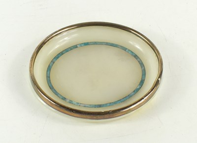 Lot 192 - A small Art Deco Asprey style oval onyx dish...