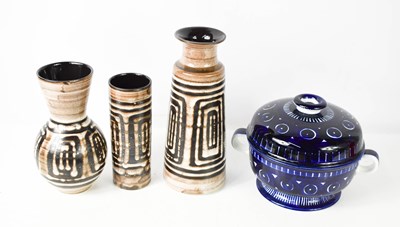 Lot 208 - A group of studio pottery comprising three...