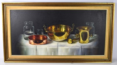 Lot 112 - An oil on canvas painting, 20th century, still...
