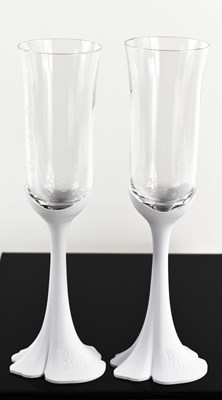 Lot 93 - A pair of Oscar de La Renta Champagne flutes,...