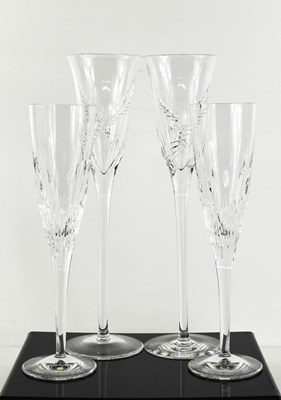 Lot 95 - A pair of fine Stuart Crystal champagne flutes,...