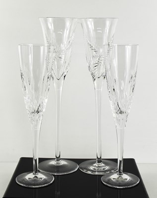 Lot 95 - A pair of fine Stuart Crystal champagne flutes,...