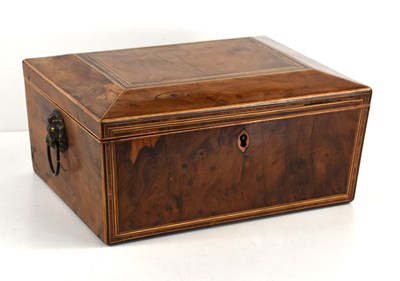 Lot 299 - A late Victorian elm tea caddy later converted...