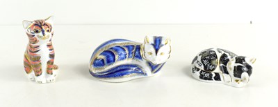 Lot 159 - A group of three Royal Crown Derby animal...