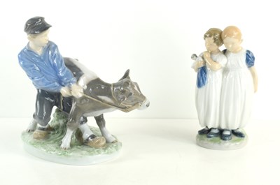 Lot 150 - Two Royal Copenhagen figure groups comprising...