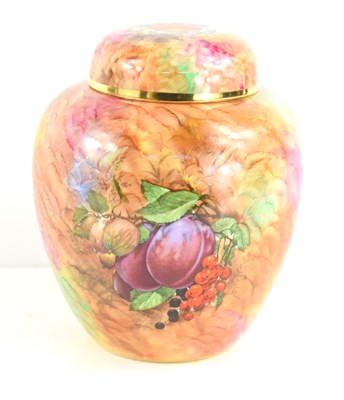 Lot 126 - A handpainted ginger jar by Staffordshire...