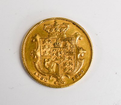 Lot 388 - A rare gold 1837 William IV full sovereign.