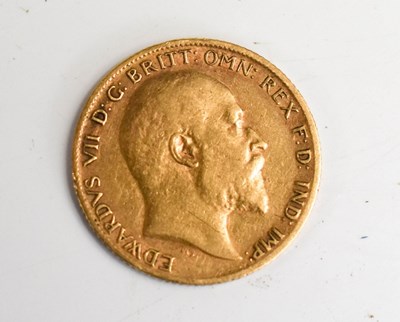 Lot 385 - A gold 1906 half Sovereign, Edward VII.