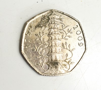 Lot 384 - A Kew Gardens 50p circulated, together with a...