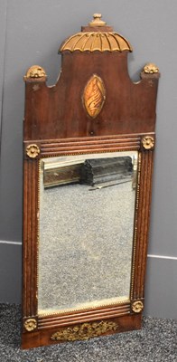 Lot 421 - A 19th century mahogany pier style mirror,...