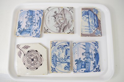 Lot 189 - A group of antique tiles to include one...