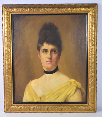 Lot 64 - A 19th century portrait painting of Lady...