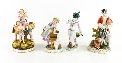 Lot 166 - A 19th century continental porcelain Pierrot...