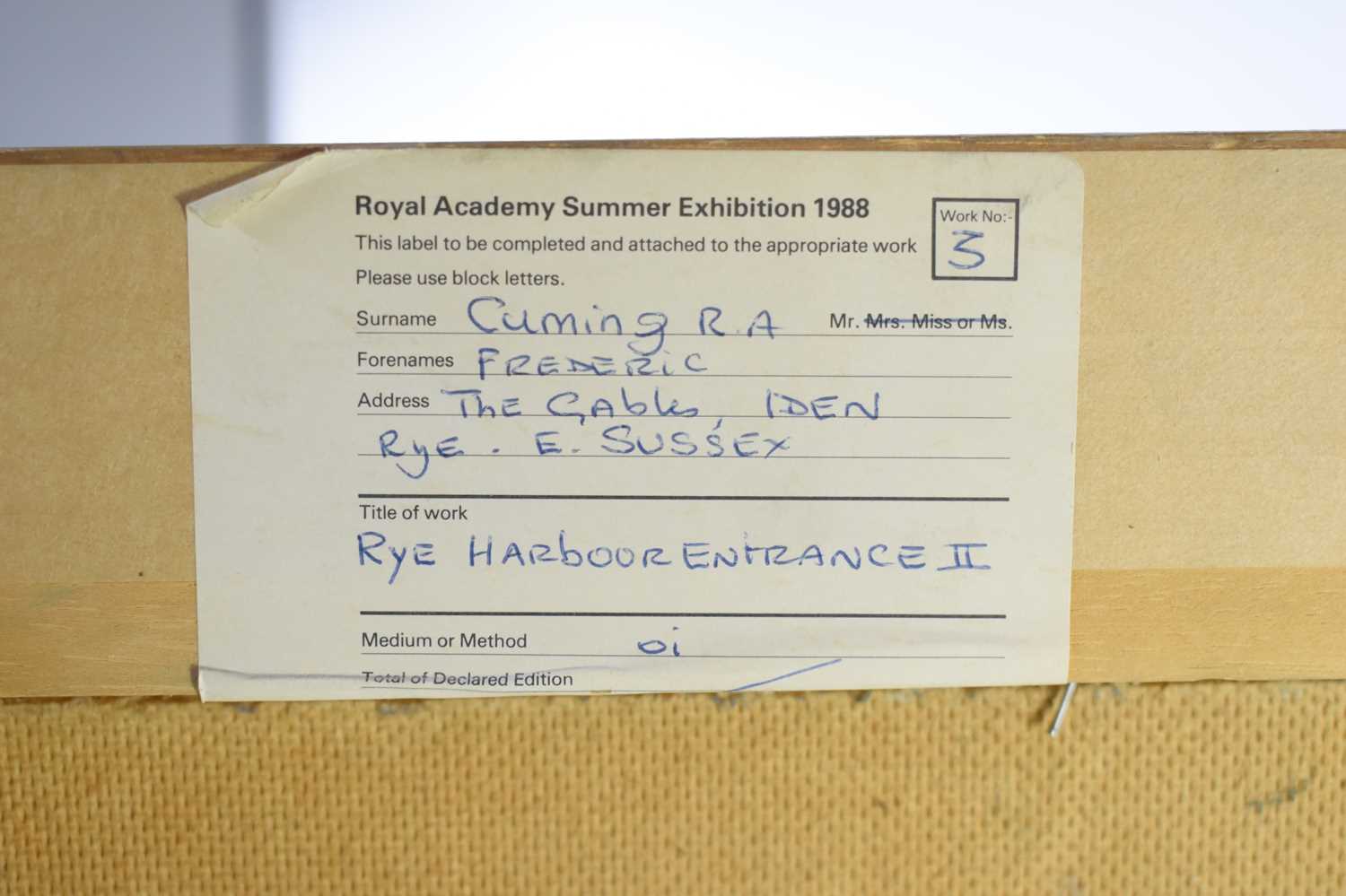 Lot 10 - Frederick George Rees Cuming R.A
