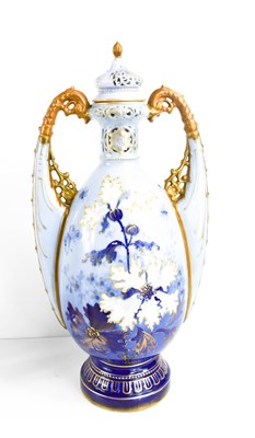 Lot 189 - A Vienna porcelain 19th century twin handled...