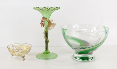 Lot 45 - A Caithness glass pedestal bowl, with coloured...