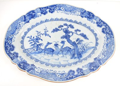 Lot 305 - An 18th century Chinese porcelain blue and...