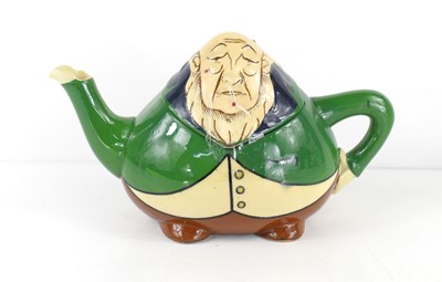 Lot 164 - A Foley Paul Kruger Intarsio comical teapot,...