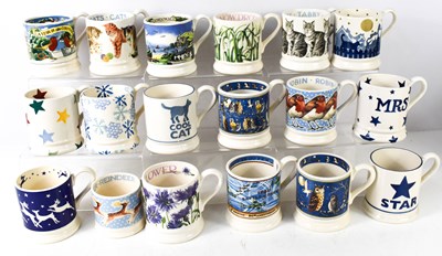 Lot 284 - A selection of eighteen Emma Bridgewater mugs,...