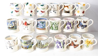 Lot 285 - A selection of eighteen Emma Bridgewater mugs,...