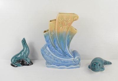 Lot 270 - Two Poole pottery seals, and a mid-century...